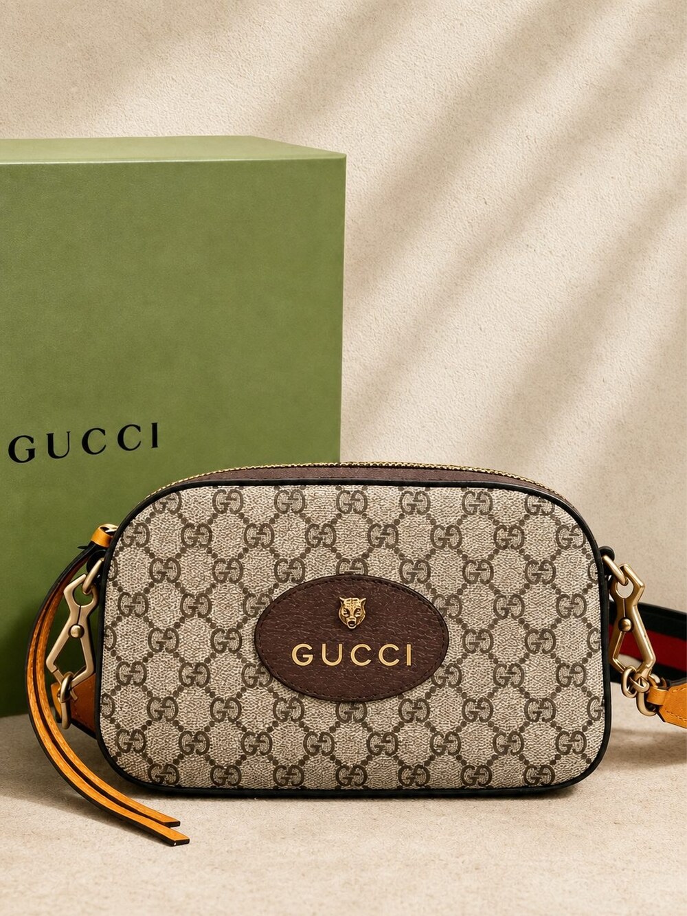 Gucci Small Neo Vintage Crossbody Camera Purse in GG Supreme Canvas